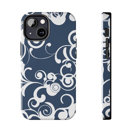 Blau-weiße Swirls robuste Handyhüllen - für iPhone und Samsung Handys - Bild 13 von 50