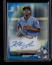 2017 Bowman Chrome #CPA-KL Prospect Autographs Blue Refractor Khalil Lee #/150