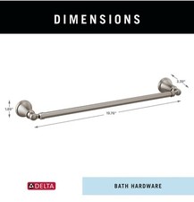 Delta 73218 Brilliance Stainless Woodhurst 18" Towel Bar