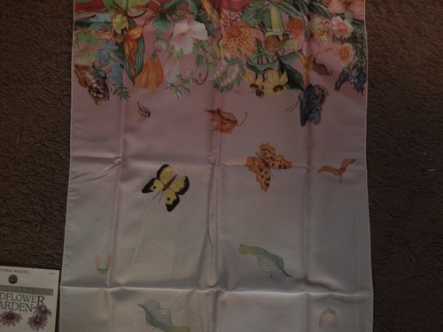 VINTAGE NATIONAL WILDLIFE FEDERATION WILDFLOWER GARDEN SCARF ELIZABETH GOLZ RUSH - 第 4/19 張圖片