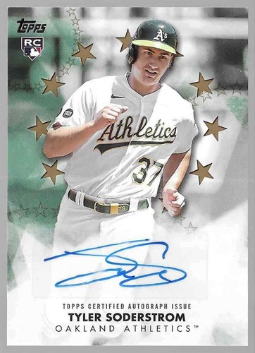Beckett Rookie COA Autograph Tyler Soderstrom Oakland A's Signed