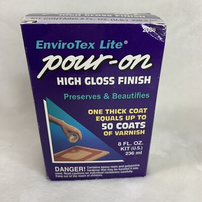 EnviroTex Lite Pour-On High Gloss Finish-8 Ounces 033331020089   8oz Kit