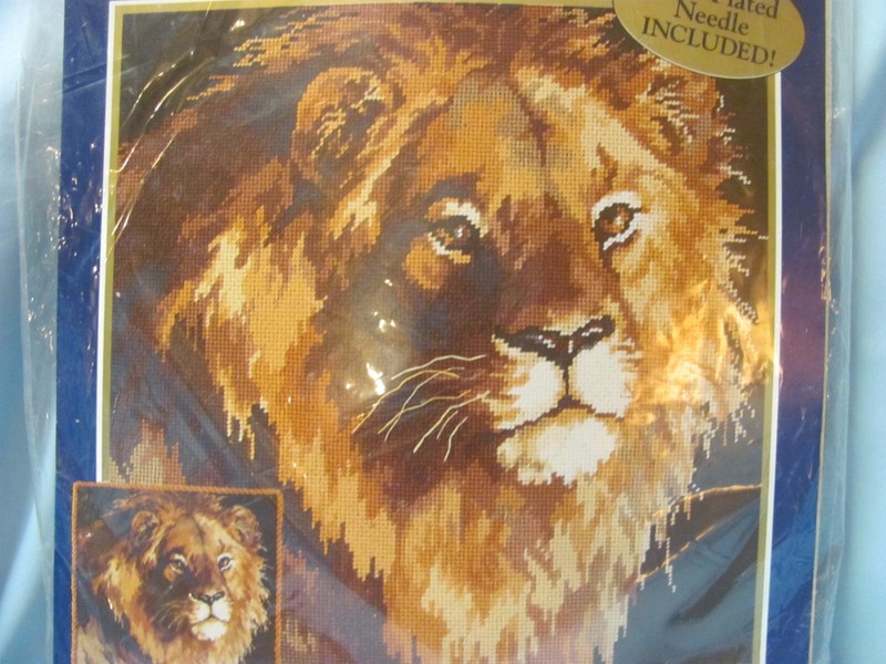 Bucilla Needlepoint Kit King of the Jungle #4755 Lion