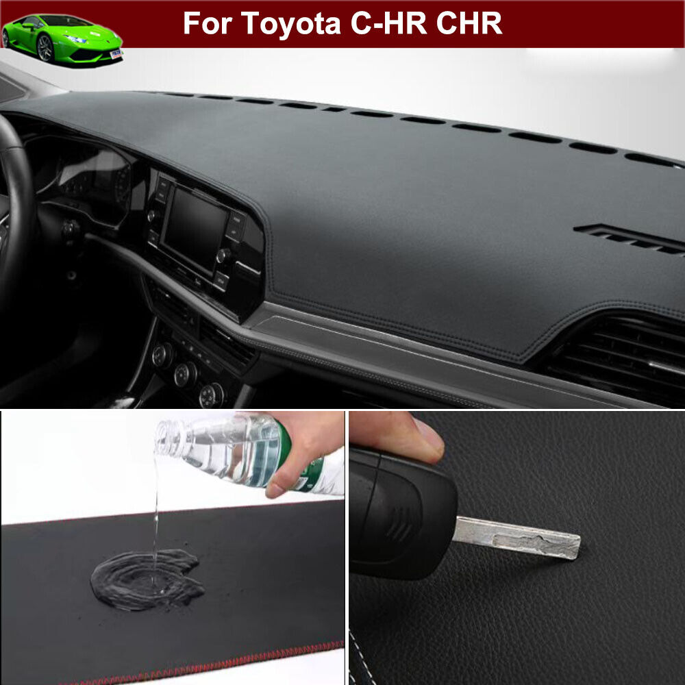 Non slip Leather Dash Cover Dashboard Carpet Mat for Toyota C HR CHR 2017 2026