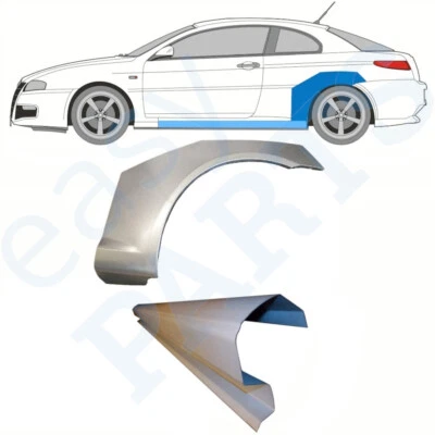 Alfa Romeo GT 2003-2010 Tôle de Réparation Arrière + Seuil / Kit / Gauche - Photo 1/2