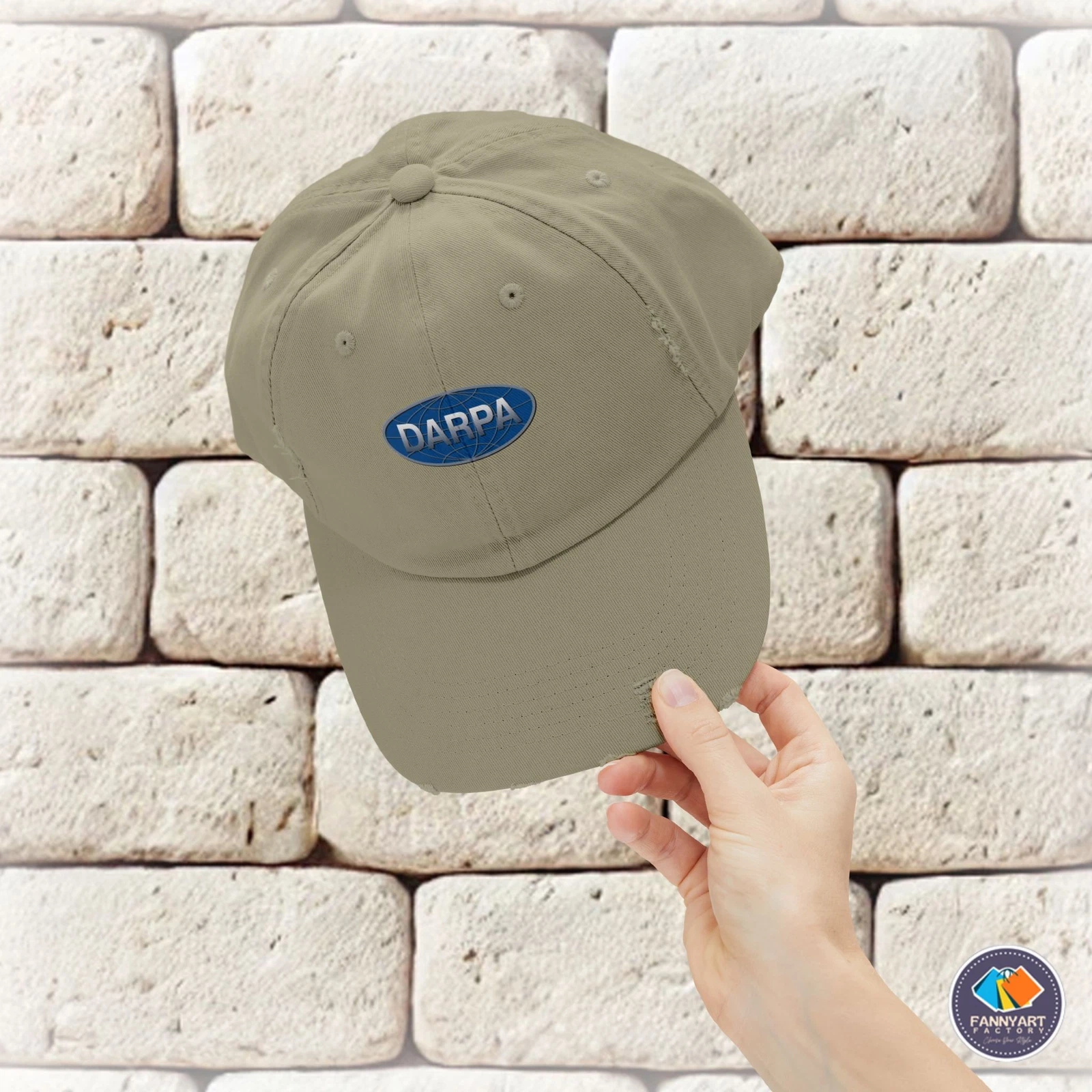 DARPA Emblem Unisex Distressed Cap