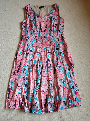 Womens Dress-JONES NEW YORK-red/blue/white paisley silky fairy feminine flowy-10 | eBay Womens Dress-JONES NEW YORK-red/blue/white paisley silky fairy feminine flowy-10 | eBay