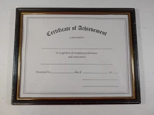 3 Pack All Purpose Document Frame, 8.5 X 11 Insert, Black/gold, 