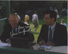 VERNE LUNDQUIST CBS SPORTSCASTER SIGNED AUTHENTIC 'HAPPY GILMORE' 8X10 PHOTO COA