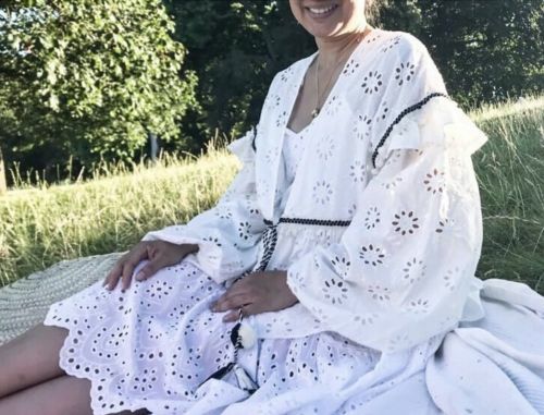 Zara KIMONO GIACCA CAMICIA buco ricamo Cutwork embroidered jacket blouse  shirt | eBay