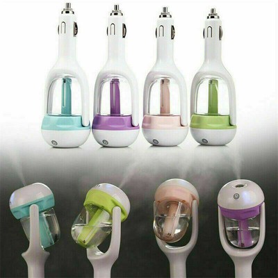 Mini Car Air Humidifier Diffuser Essential Oil Ultrasonic Aroma Mist Purifier