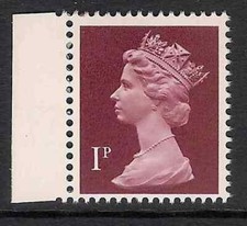 GB 1987 sg X847Ea 1p Crimson right band P&O booklet stamp MNH