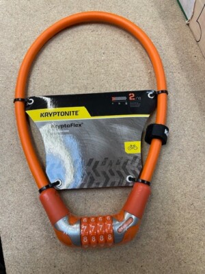 Brandneu - Kryptonite - Kryptoflex 1265 Kombibetriebenes Kabelschloss - Orange
