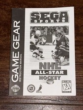 NHL All Star Hockey Sega Game Gear Genesis Instruction Manual Only