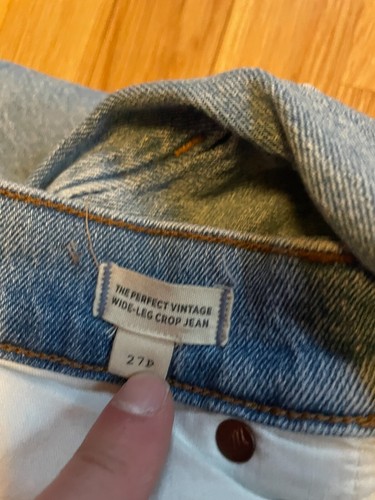 Madewell Wide Leg Crop Denim Jeans 27x23 Faded Petite - 第 3/9 張圖片