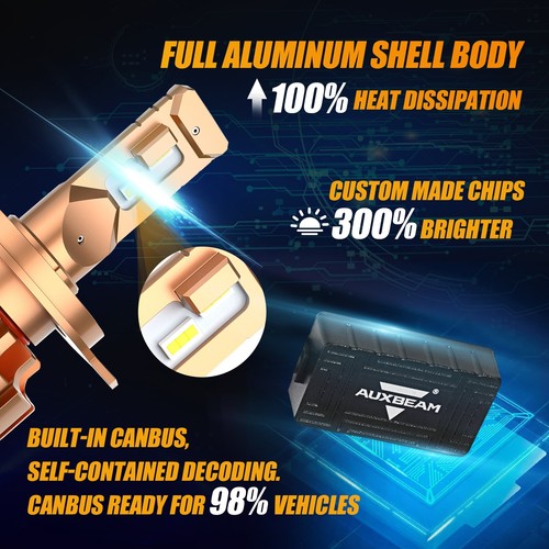 For Toyota Tacoma 2012-2015 AUXBEAM Canbus LED Headlight Hi/Low Fog White+Yellow - Bild 9 von 12