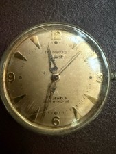 Vintage Benrus 3-Star 25 Jewels Automatic Gold Tone Watch Head Pat 2,302,340