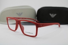 NEW EMPORIO ARMANI EA 3210U 5067 RED RUBBER AUTHENTIC EYEGLASSES 55-16