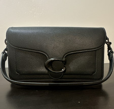 Coach Tabby Bag Black Shoulder Bag Snap Closu...