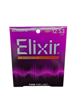 Elixir Acoustic Guitar Strings 12-53 Light   Neu & OVP
