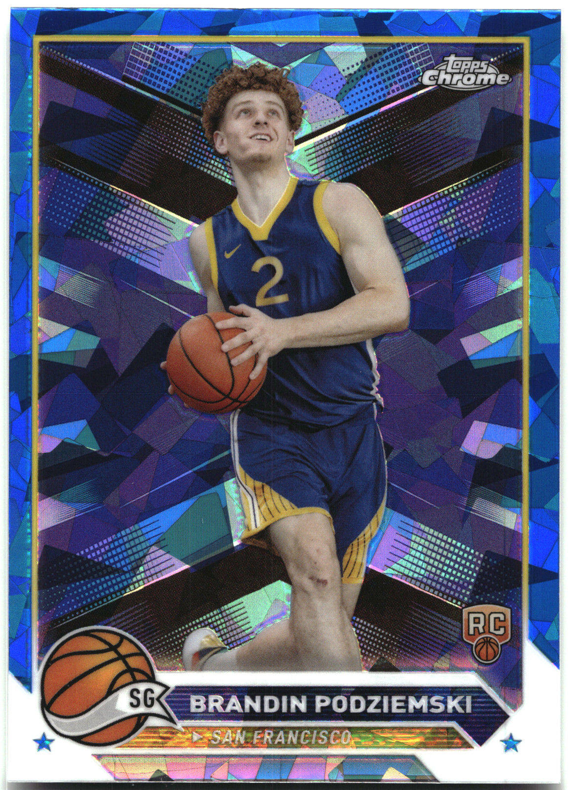 2023-24 Topps Chrome Sapphire #190 Brandin Podziemski