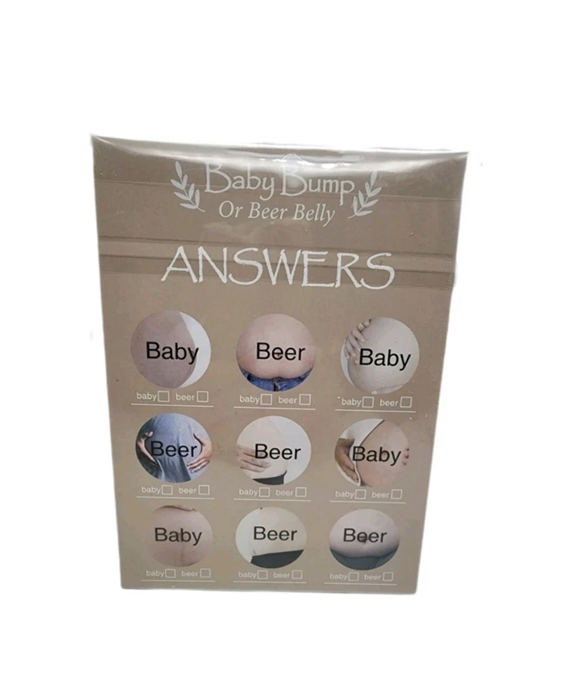 60 Cerveza Vientre o Embarazada Bump Divertido Baby Shower... Juegos Bebé Fiesta Favores Paquete de 2 Foto 2 de 3