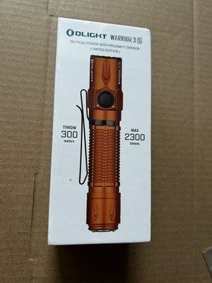 Olight Warrior 3S Akku Taschenlampe Sammlerstück selten eingestellt neu - ORANGE