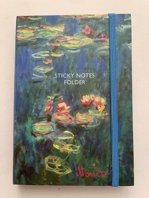 A5 HAFTNOTIZEN ORDNER UND BLOCK MIT ELASTISCHEM VERSCHLUSS MONET DESIGN