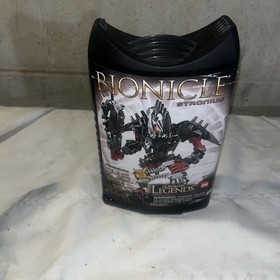 2009 vintage LEGO 8984 Bionicle STRONIUS 99% COMPLETE Canister Manual GLATORIAN