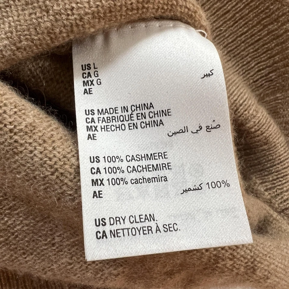 Мужской кашемировый пуловер Charter Club свитер размер L коричневый роскошный классический джемпер - Изображение 4 из 4