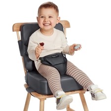 HOMEAL Booster Seat for Kitchen Chair, Breathable Toddler Dark Grey