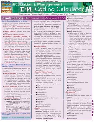 Evaluation & Management (E/M) Coding Calculator (Quickstudy: Academic)