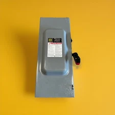 🔥(AN)***QTY 1 *** Square D H363 100A 600V 3-Pole Fusible Heavy-Duty Safety Dist