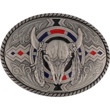 Cattle Skull Texas Longhorn Steer Western Cowboy Cowgirl Nos Belt Buckle