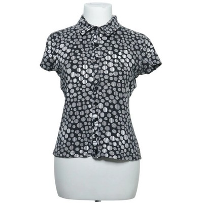 Street One, Kurzarmhemd, Größe: 40, Schwarz/Weiß, Print, Damen #enX