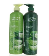Super Nature Potent Aloe Gentle Moisture Shampoo and Conditioner Sulfates...
