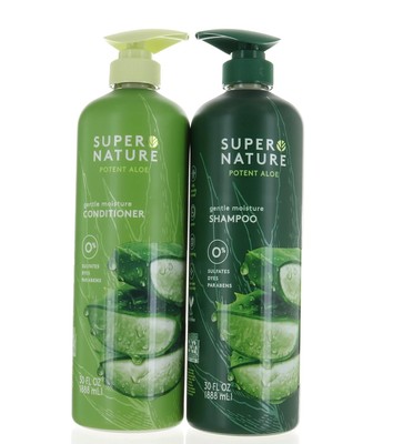 Super Nature Potent Aloe Gentle Moisture Shampoo and Conditioner Sulfates... 