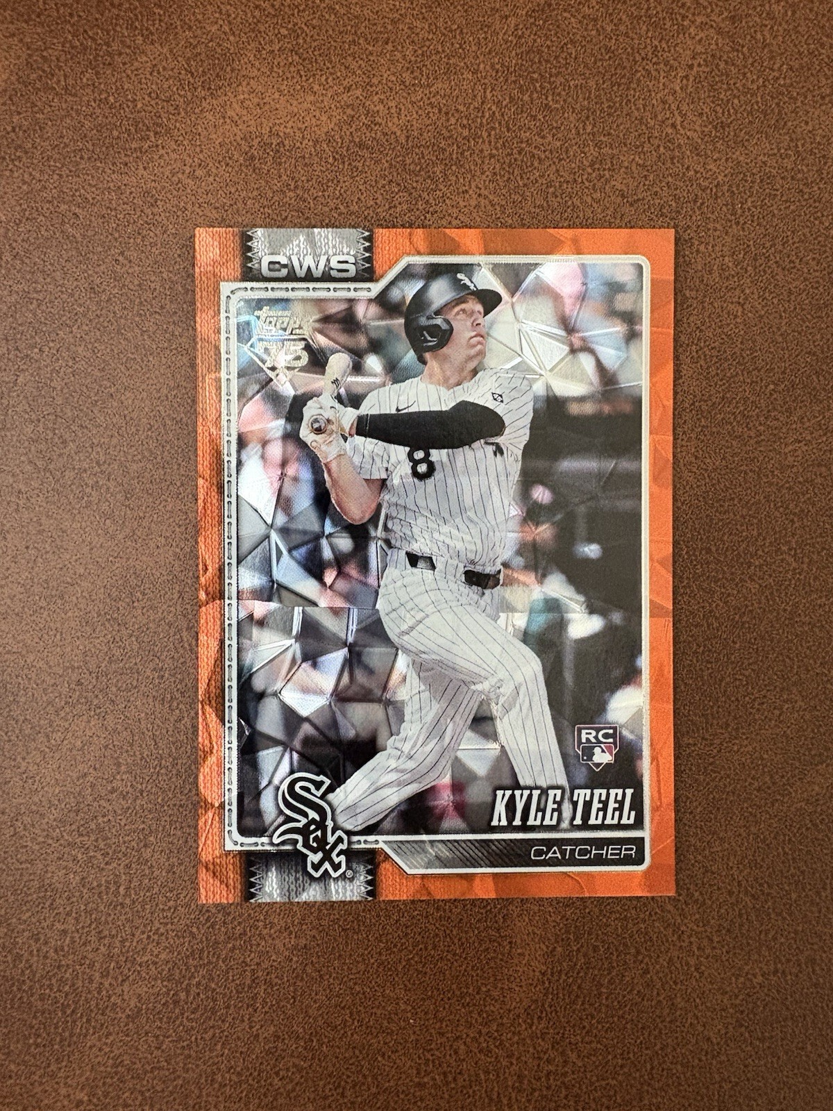 2026 Topps Series 1 - #201 Kyle Teel RC Orange Diamante White Sox SP #d/25 M/NM