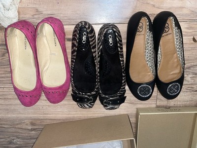 Women Flat Shoe Size 9 Lot 3 Leopard Cato Pink Suede Daisy Fuentes