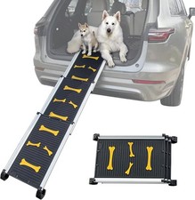 HOXWELL Collapsible Dog Ramp Telescopic Pet Ramps for Large Dogs, SUV and Car