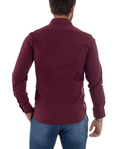 Camicia Uomo Con Colletto Manica Lunga Slim Fit Basic Casual Cotone - 第 32/36 張圖片