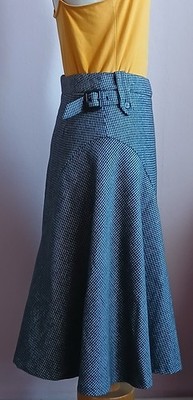 INTREND MAX MARA ROCK GR. 34A-LINIE SCHWARZ GRAU 80%WOLLE 20%ANGORA INNENFUTTER 