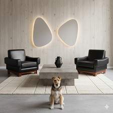 Fauteuils Vintage Bois Cuir Design Italie des Années 1960-1970 Originaux