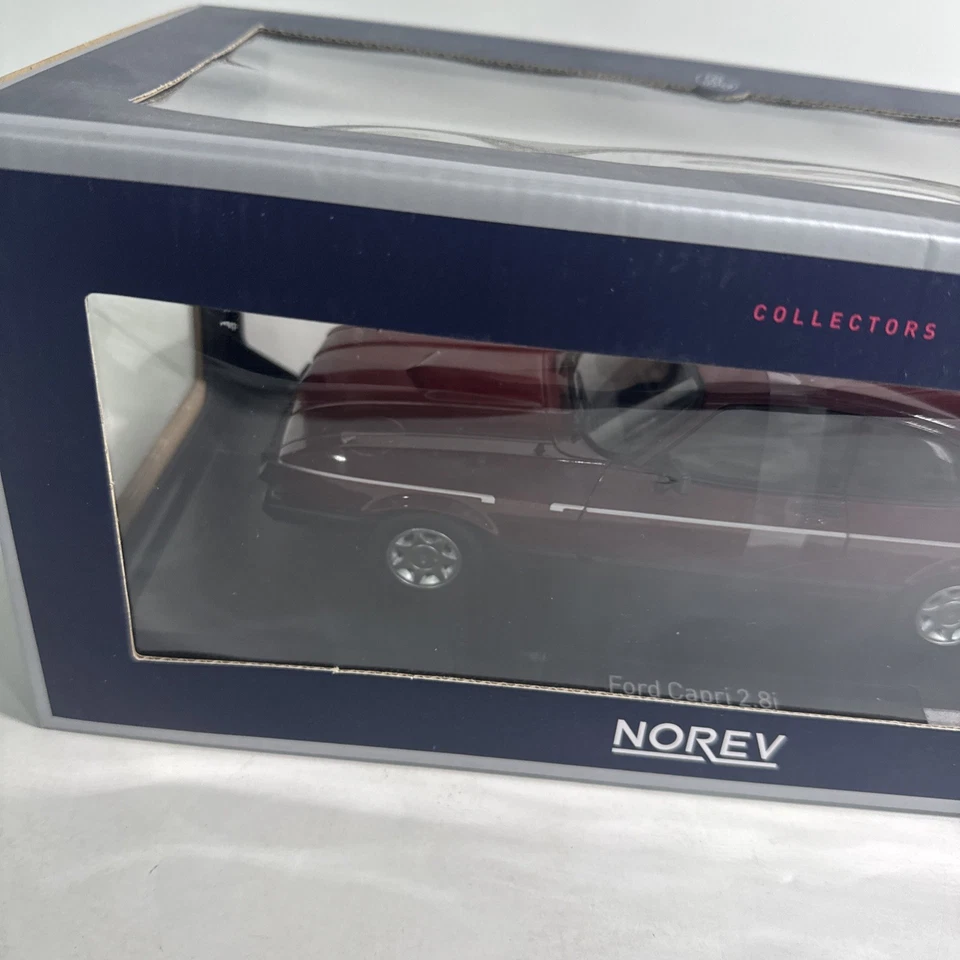 1982 FORD CAPRI 2.8I, LHD, DARK RED, 1:18 SCALE By NOREV Rare! New! Clean! - Image 2 of 4