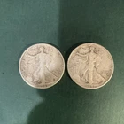 Lot Of Two (2) - 1941 Walking Liberty Half Dollars, 90% Silver - Junk Silver
