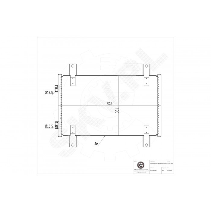 Condensateur de clim 1340166080 pour Boxer, Ducato et Jumper