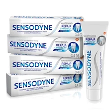 Repair & Protect Whitening Toothpaste for Sensitive Teeth - 4 Tubes of 3.4 oz