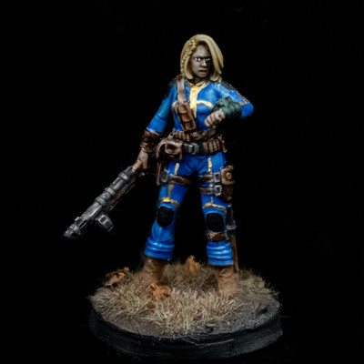 Fallout Wasteland Warfare 28mm Wargame Painted Female Vault Dweller Survivor