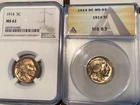 1914-P Buffalo Nickels NGC MS-62 and ANACS MS-63