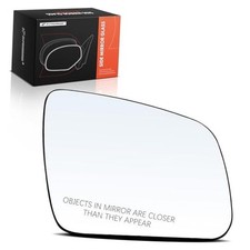 Right Passenger Side Heated Mirror Glass with Backing Plate - Compatible with